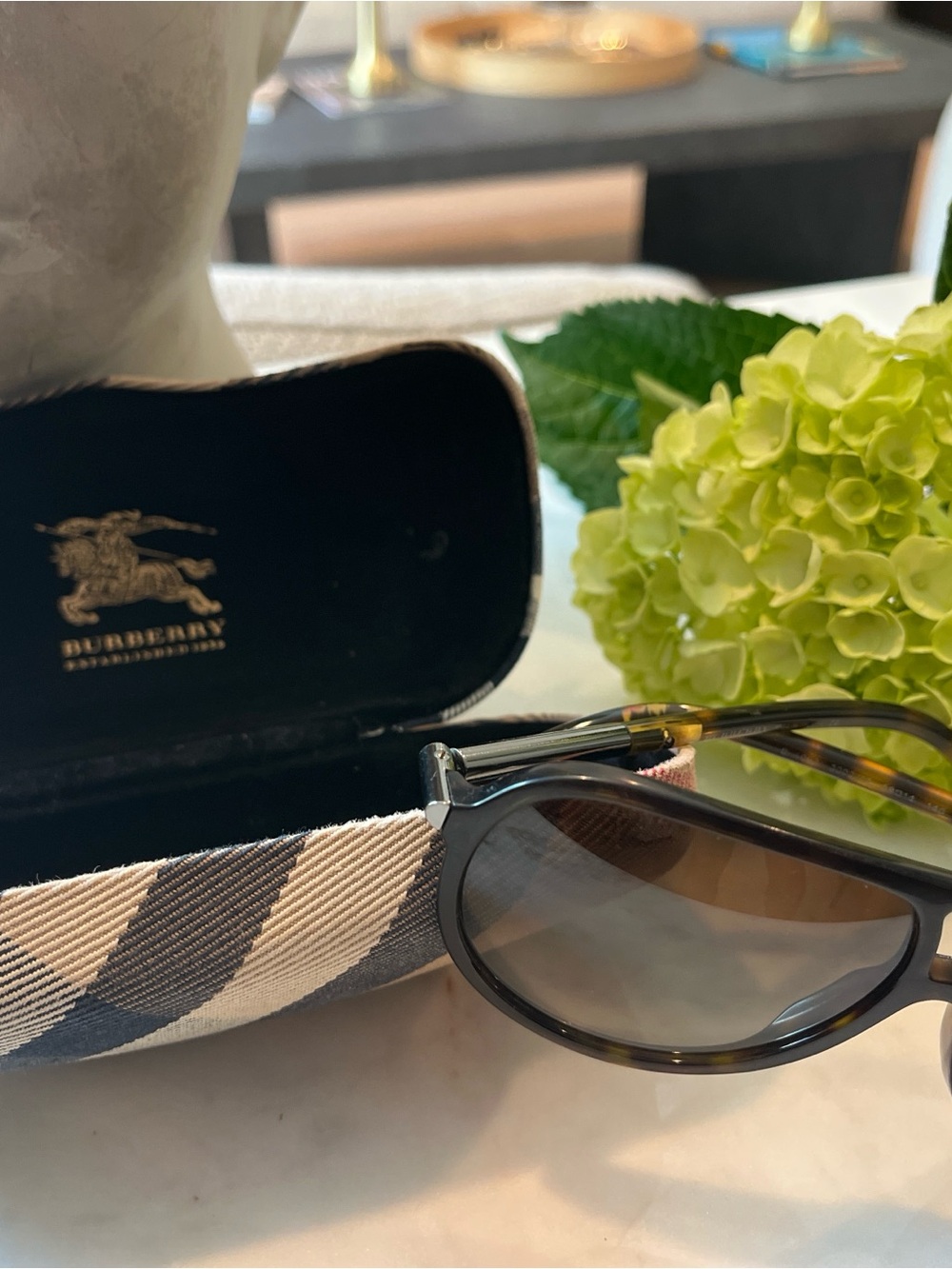 Burberry Tortoiseshell Aviator Sunglasses - Picture 2 of 11